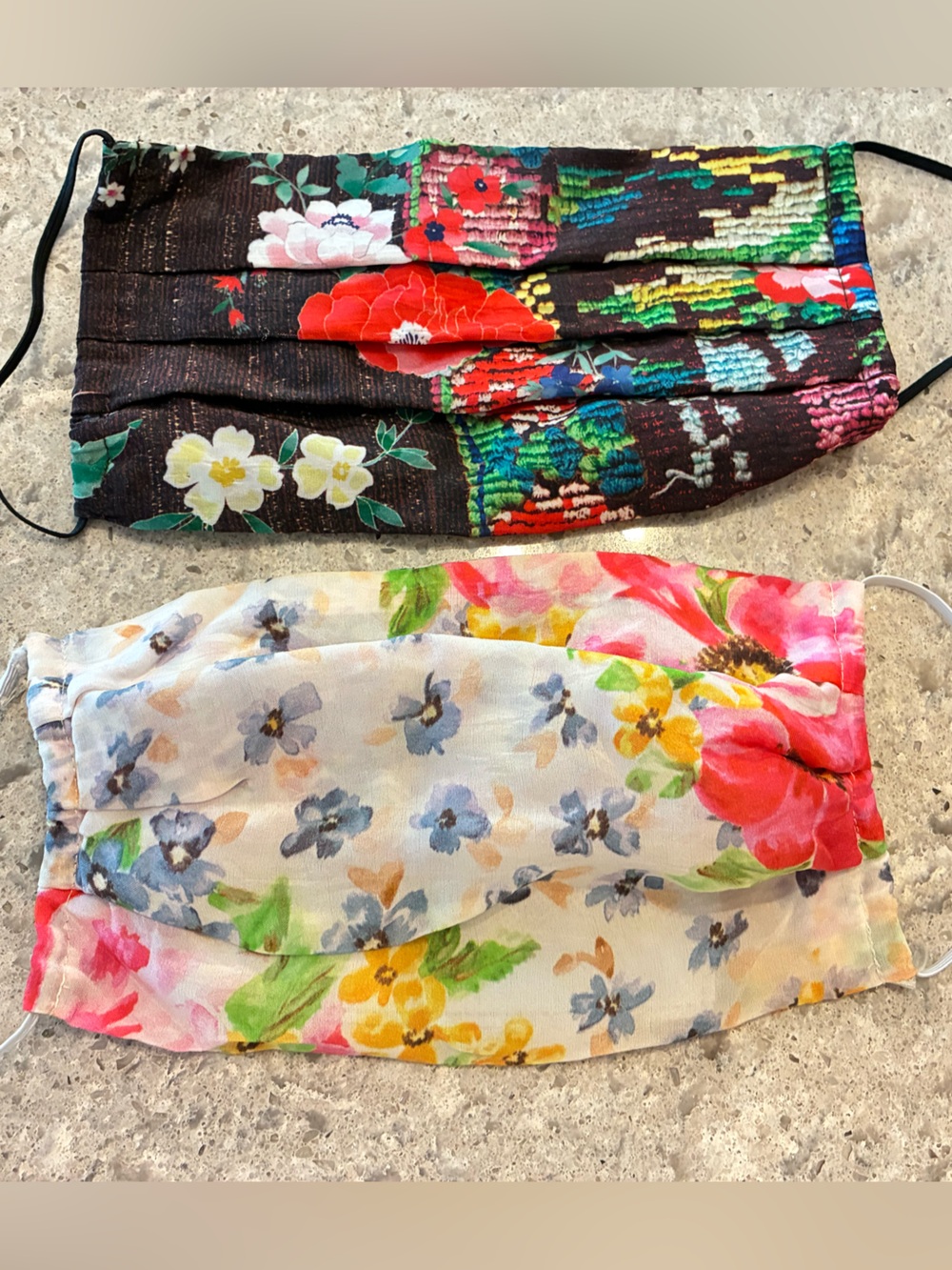 Johnny Was Floral Face Mask Set - Black, White, Red, Pink, Yellow, Green, Blue